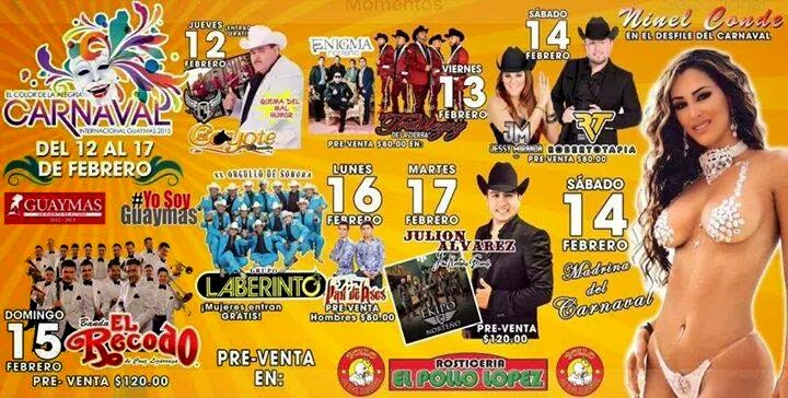 Dejará Carnaval de Guaymas 30 mdp en derrama