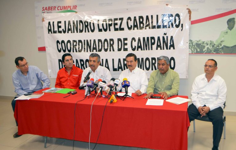 Denuncia PRI a López Caballero por apoyar a Carolina Lara