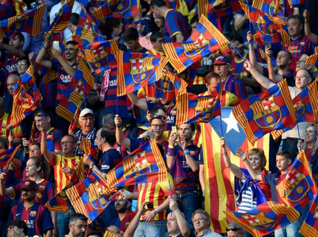 Barcelona no recurrirá ante la UEFA por exhibición de banderas independentistas