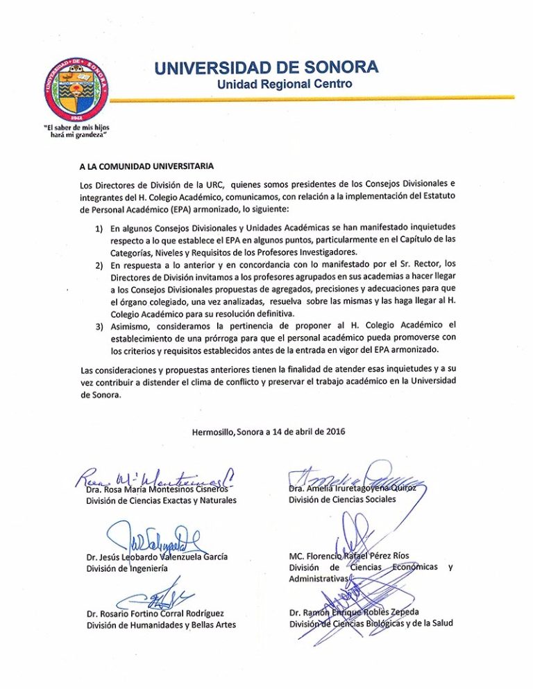 Si hay huelga en Unison sería de corto plazo