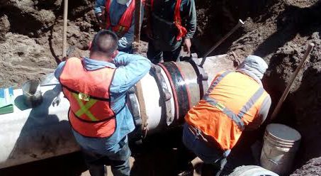Continúan los trabajos de rehabilitación de tubería en bulevar Morelos