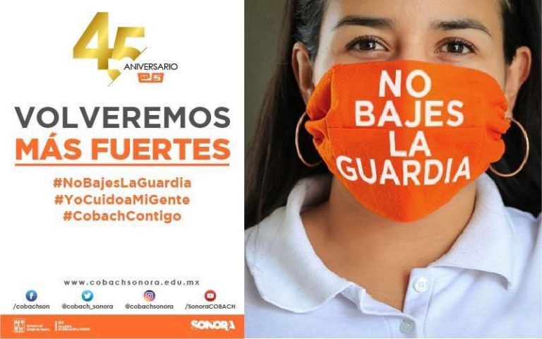 Promueve Cobach campaña “No Bajes la Guardia” ante COVID-19