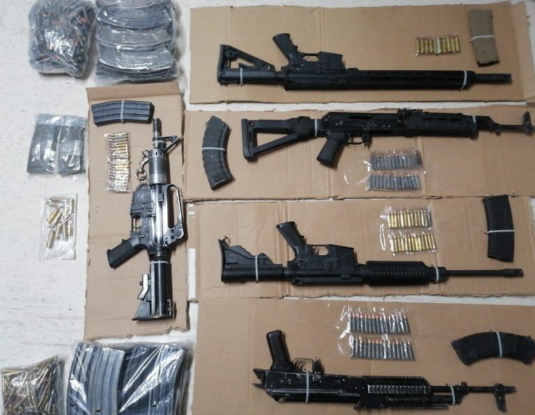 Incauta PESP 13 armas de fuego, más de 2 mil cartuchos y 9 mil 200 dosis de drogas