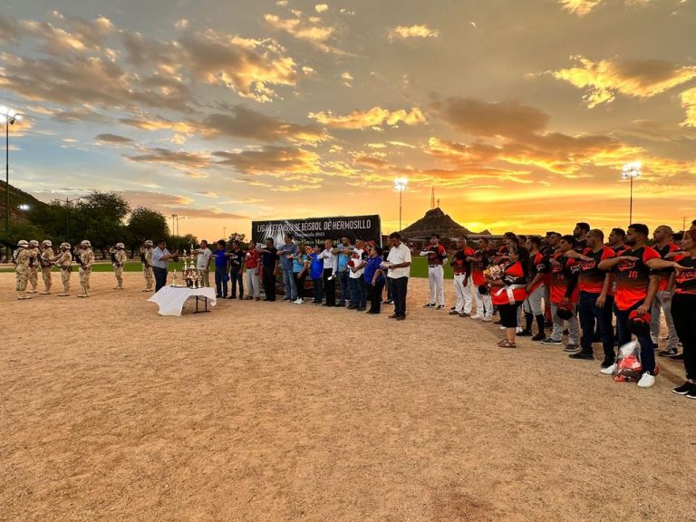 Con más de 200 trabajadores se inauguró la Liga Cetemista de Béisbol de Hermosillo