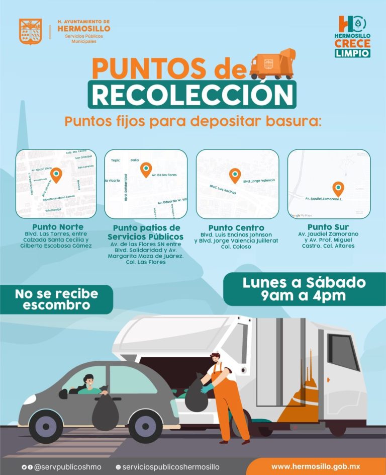 Anuncia Servicios Públicos Municipales el nuevo Punto Centro para depósito de basura